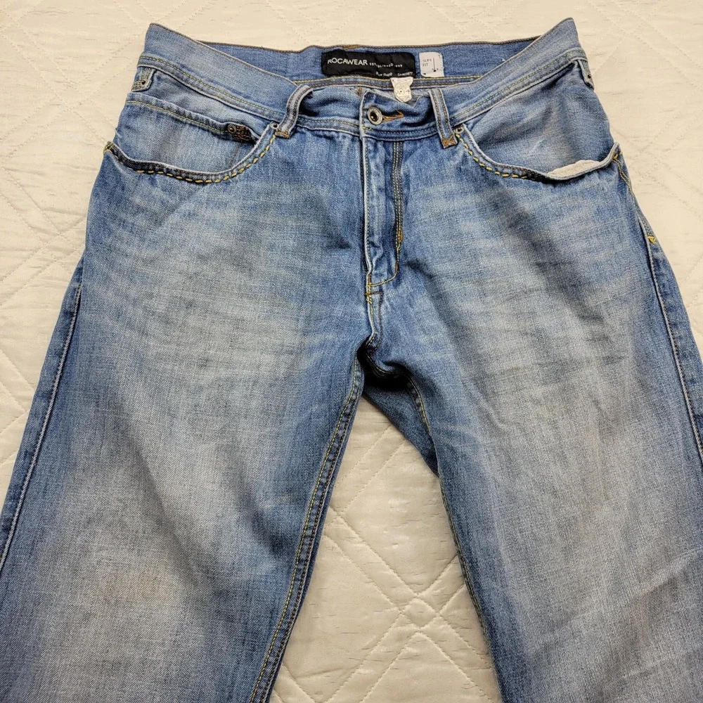 ROCAWEAR‎ Slim Fit well worn blue jeans size 34X30